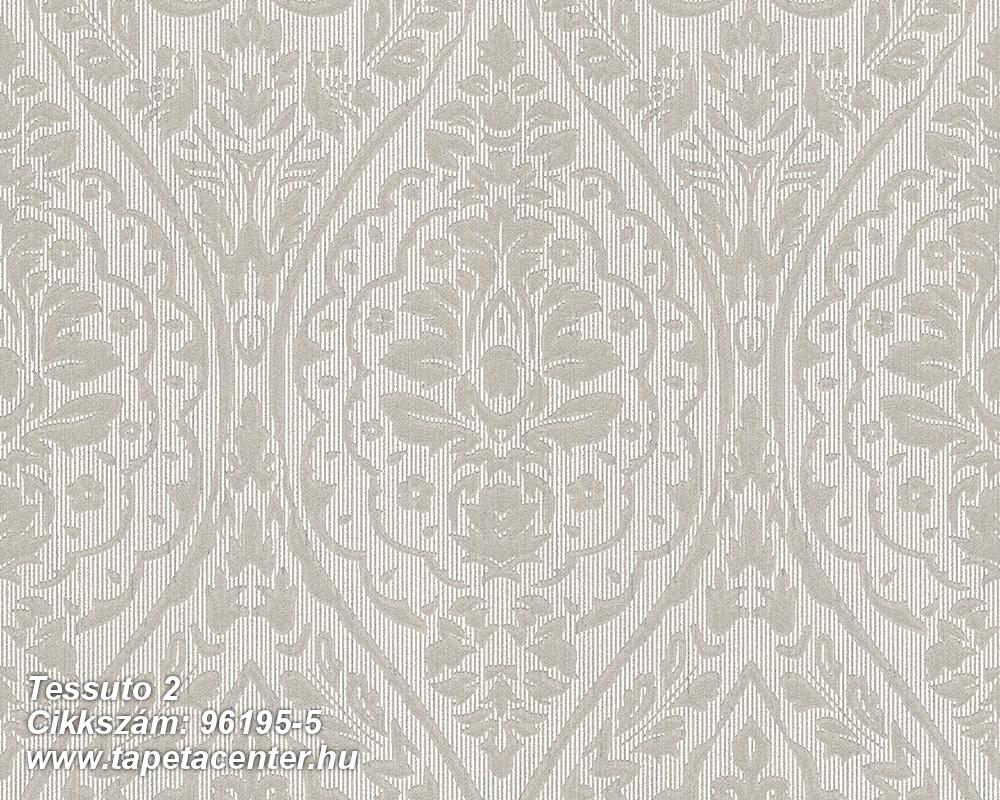 Barokk-klasszikus,valódi textil,szürke,gyengén mosható,vlies tapéta 